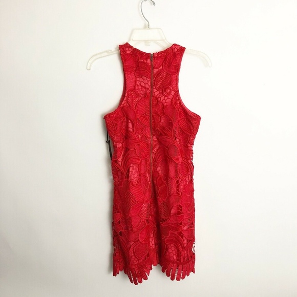 Lovers + Friends Caspian Mini Dress Small Coral - Picture 5 of 8
